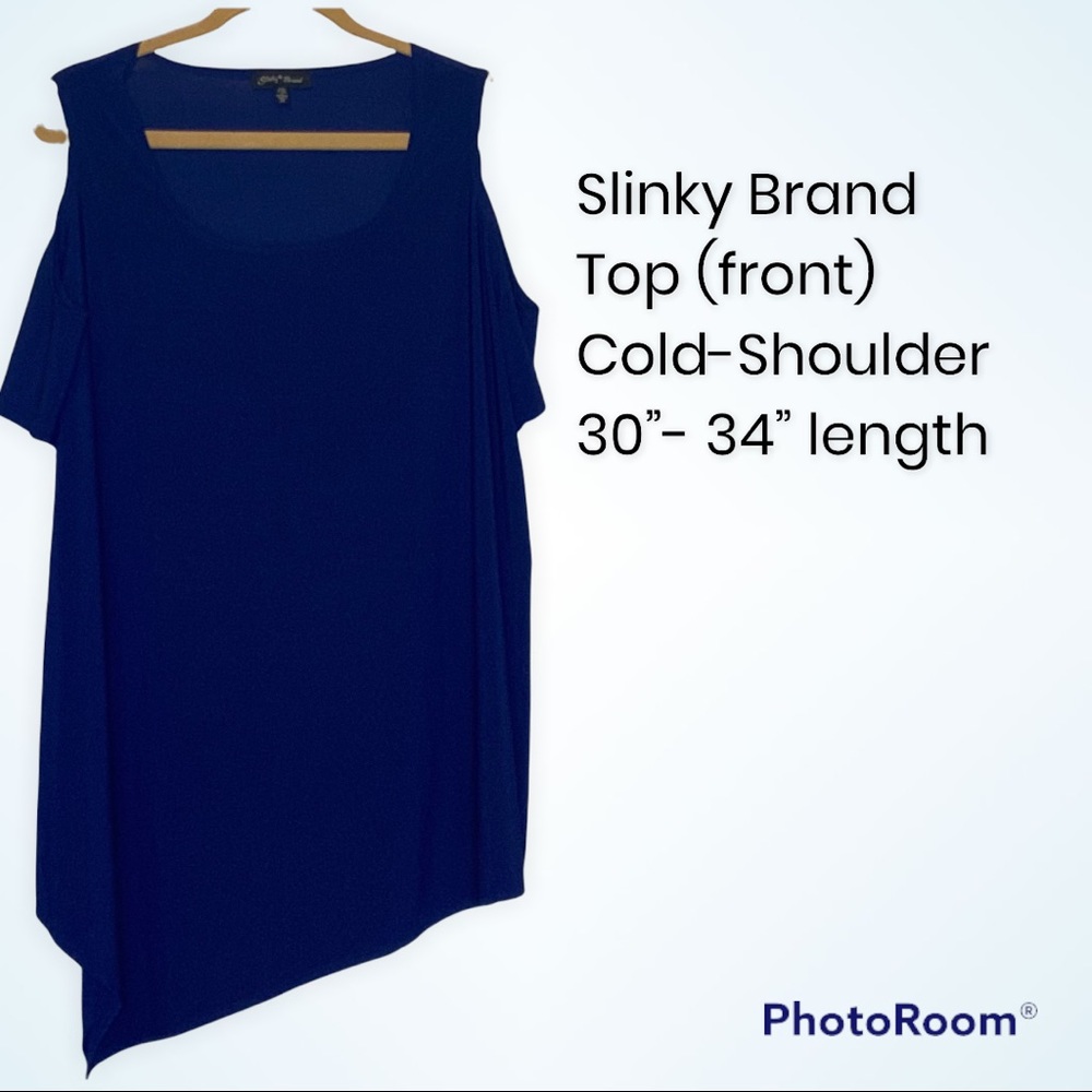 Slinky Brand Cold-Shoulder Top